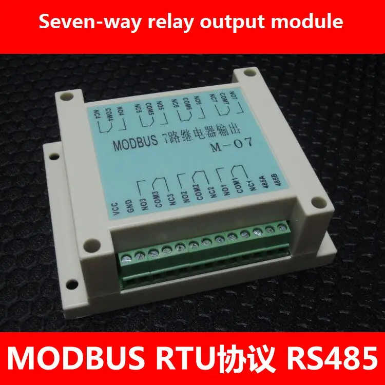

MODBUS RTU protocol 7 relay output module RS485 PLC module