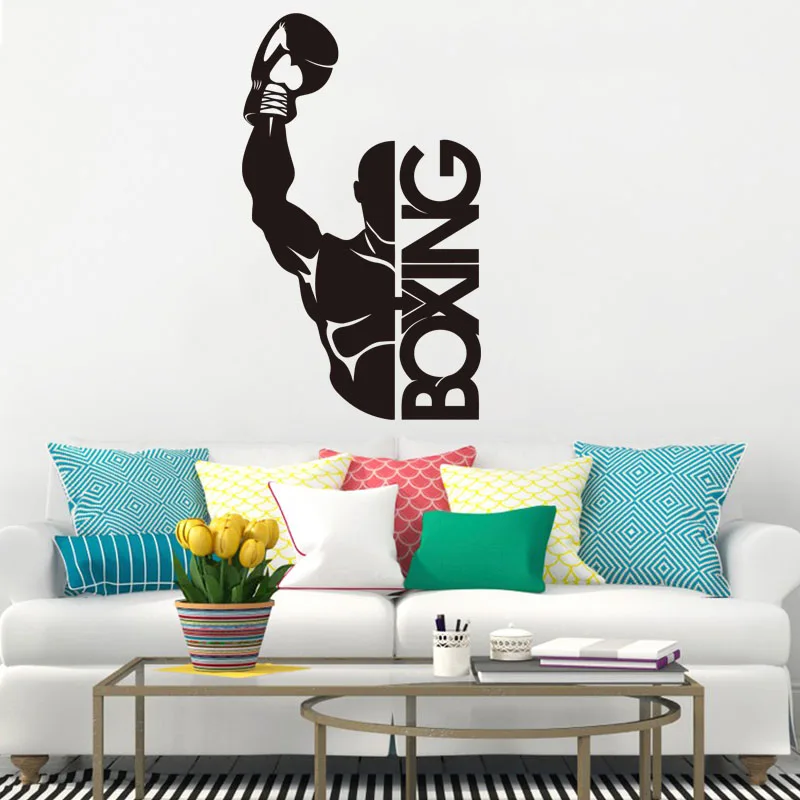 

Art Design Home Decoration Boxing Wall Sticker Removable House Decor Creative Beautiful Decals