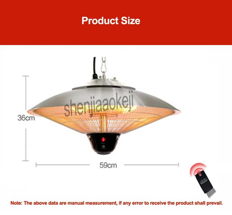 Наружный подвесной обогреватель из нержавеющей стали, коммерческий обогреватель в форме зонта, подвесной обогреватель для ресторана, кафе, отеля, офиса, электрический обогреватель