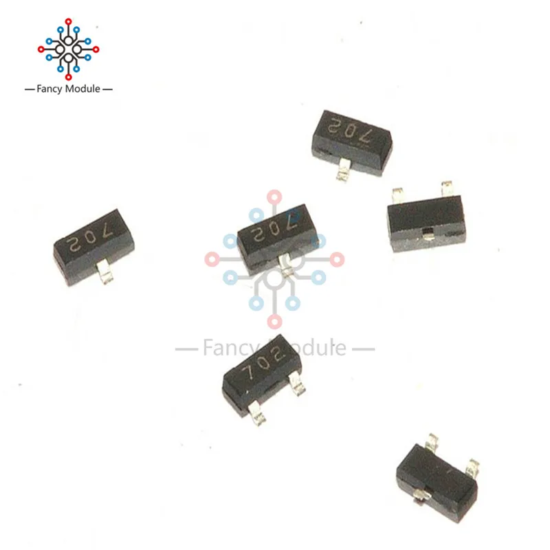 100 шт. 2N7002 702 SOT-23( SMD ) N-Channel 60V 115mA MosFET | Инструменты