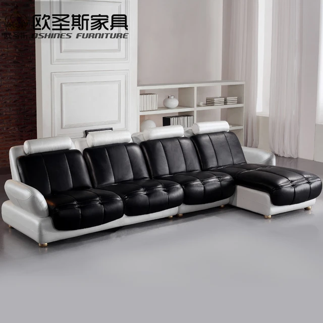 latest l shaped sofa designs black and white two color