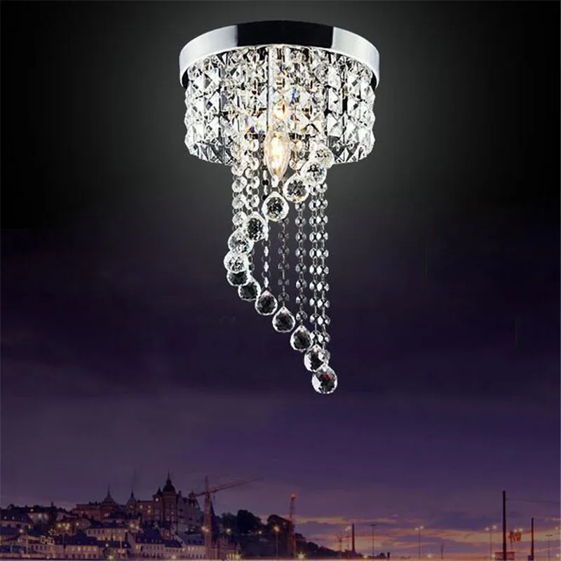 

NEW Creative Modern Luxurious K9 Crystal Led Ceiling Light for Aisle Living Room Bedroom Dia 20/25cm Surface Mounted Lamps 1492