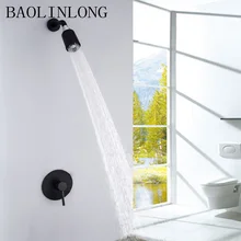 BAOLINLONG New Style Brass Bathroom shower faucets mixer bathtub tap rainfall shower wall torneira shower bathtub faucets wall mounted antique shower faucets for the bath solid brass bathroom shower crane without slid bar mixer tap