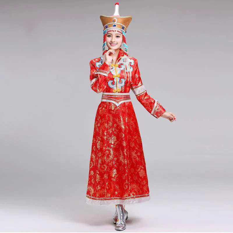 2018 New Ladies Mongolian Gown Mongolian Dance Costumes Minority