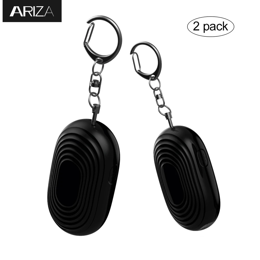 

2 pack new designed mini LED light personal alarm keychian for women girls kids elderly