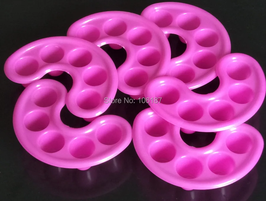 5 шт. инструмент для ногтевого дизайна для ногтей пузырьковая Ванна чаша для спа черный розовый цвет жидкость для снятия лака Выкл лоток для лака гель