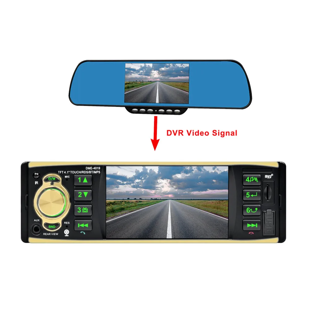 

4.1 Inch 1 Din Car Video MP3 MP5 Player Car Radio Player Radio Audio MP5 Bluetooth 2.0 FM SD AUX Remote Control 4019B