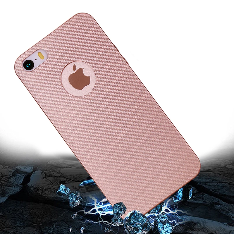 carbon fiber silicone case iphone 5 5s se (3)