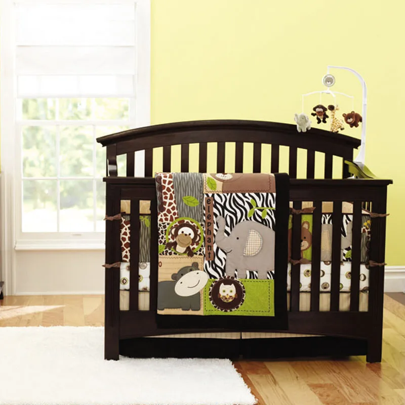 7 шт. детские кроватки Постельное белье, детская спальня постельные принадлежности, кровати кроватях, дизайн с изображением животных для