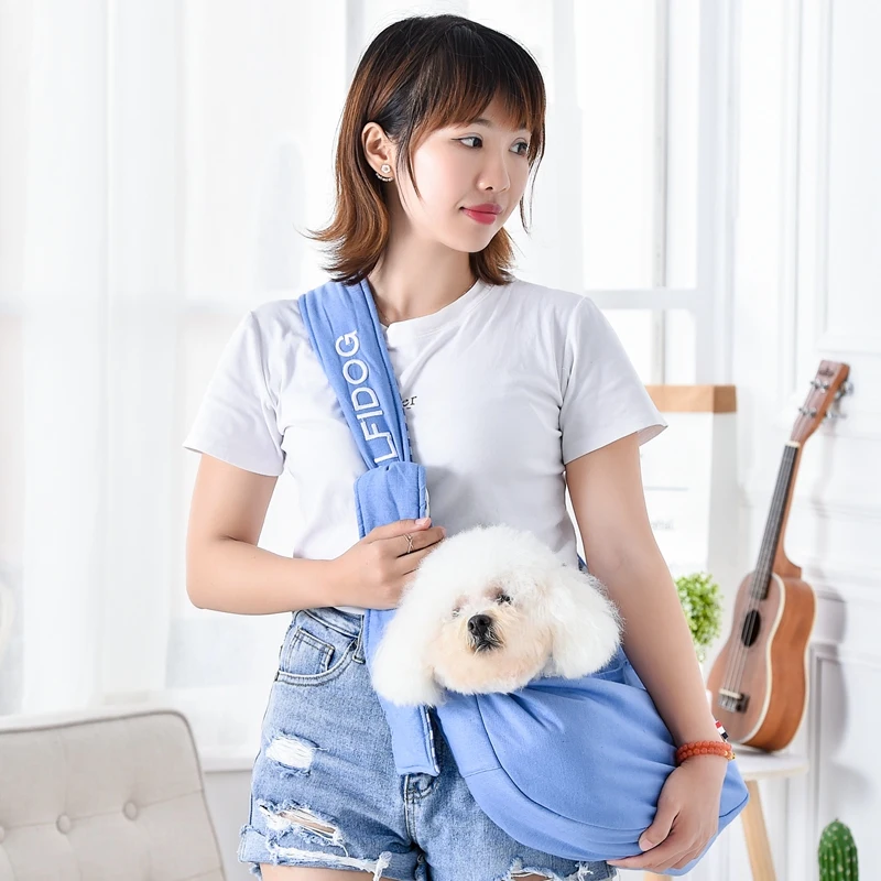 Удобная сумка для переноски собак на открытом воздухе Дорожная Сумка розовая синяя M L Одиночная сумка через плечо перевязь Французский бульдог терьер собака кошка