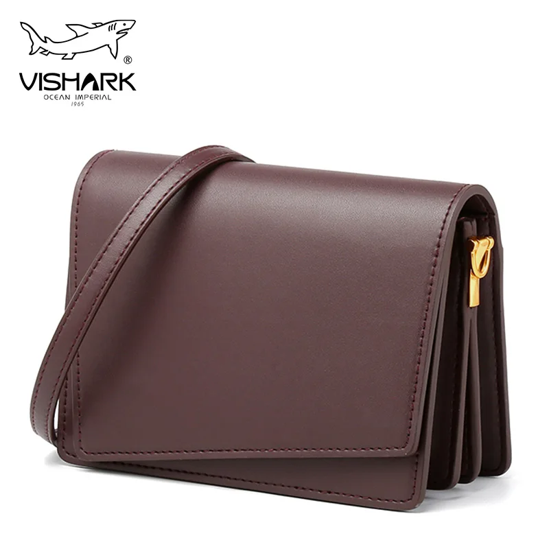 

VISHARK Women Fashion & Causal Shoulder & Crossbody Bag for Lady Red Wine Solid & Large Capacity for Female & Girl 2019 901146S