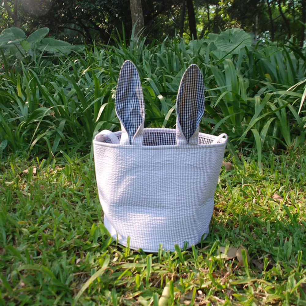 Children Burlap Rabbit Bucket