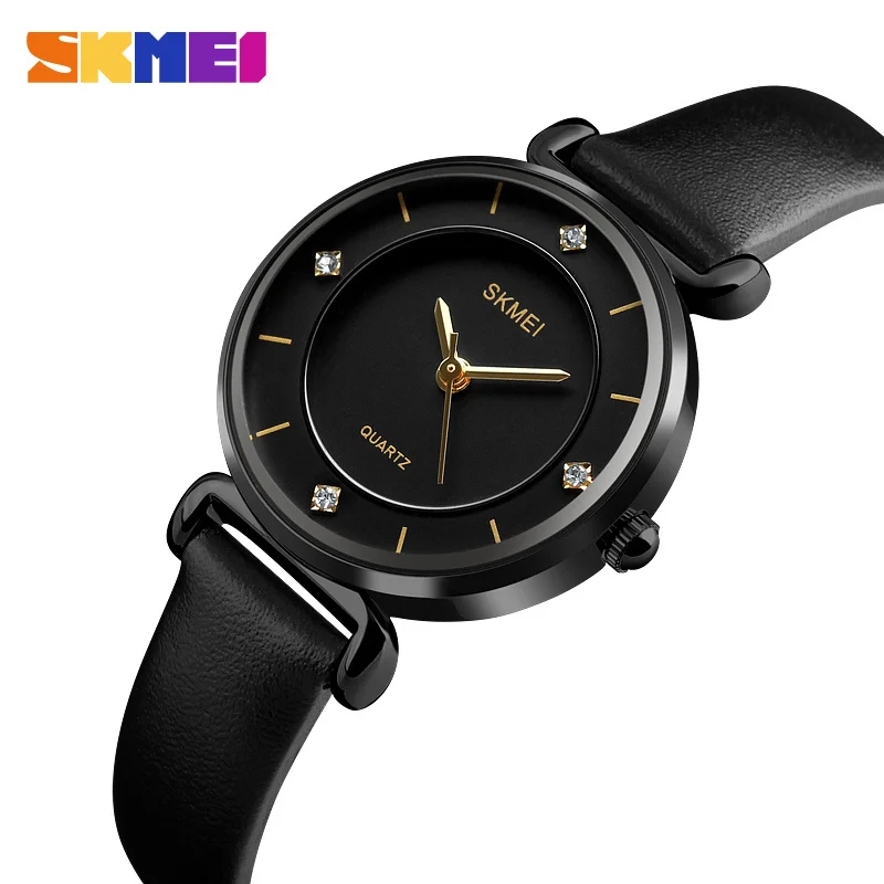 

SKMEI Casual Women Watches Leather Strap Ladies Watch Top Brand Luxury Waterproof Wrist Watches for Women Clock Relogio Feminino