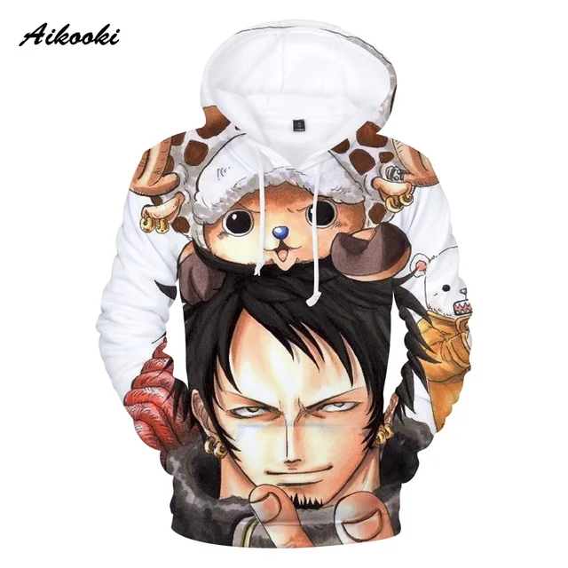 Aikooki Hot 3D One Piece Hoodies Men Sweatshirt Hoodie 3D