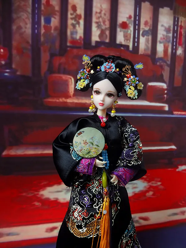 32cm Collectible Chinese Dolls Traditional Qing Dynasty Princess Doll 1