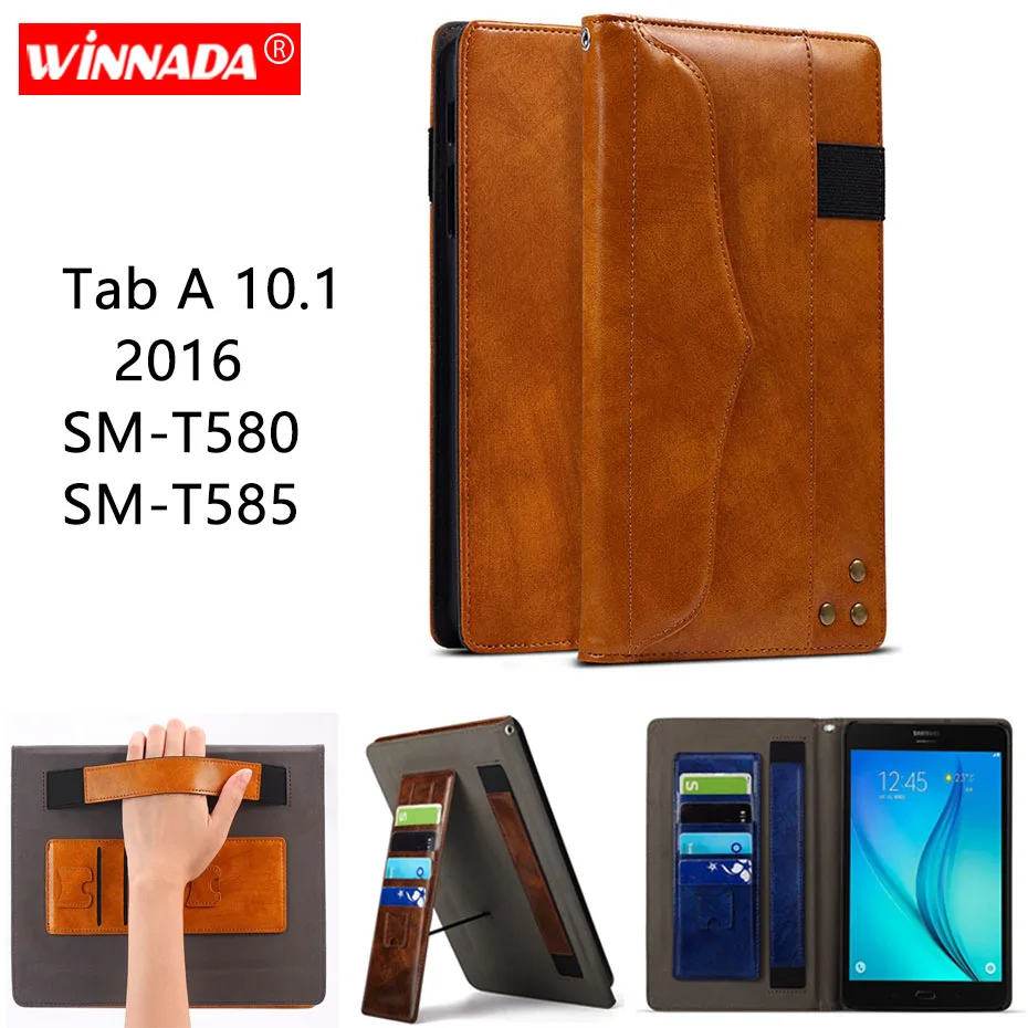 

Luxury tablet case for Samsung galaxy Tab A 10.1 2016 T580 T585 business style multifunctional cover for Samsung SM-T580 T585