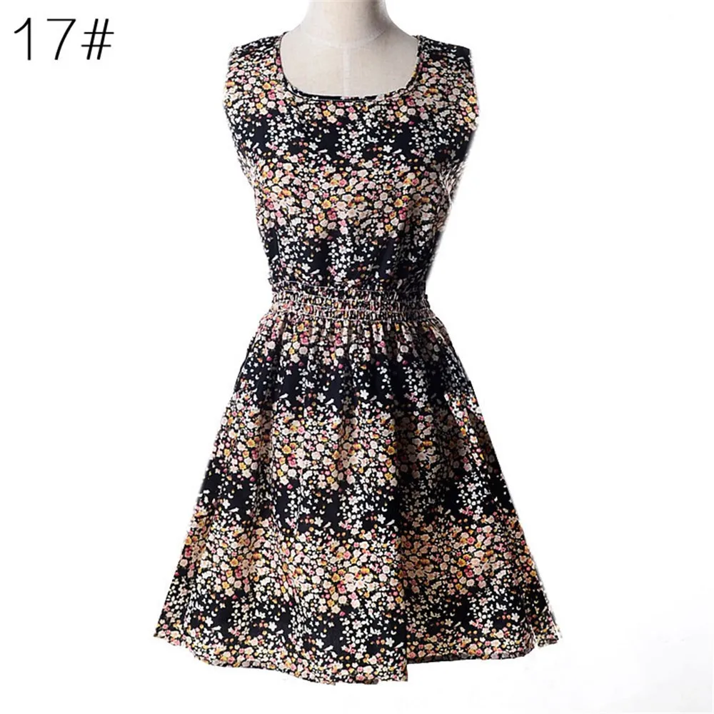 Fashion Tunic Women Dress 2016 Plus Size XXL O-neck WOMEN DRESS Summer Style Floral Print Casual Dresses Women Vestidos Woman (43)