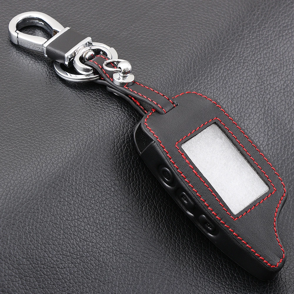 

VCiiC DXL3000 Leather Case Keychain for TAMARACK PANDORA LCD D073 DXL 3100/3170/3300 i-mod Alarm System Remote Control Cover