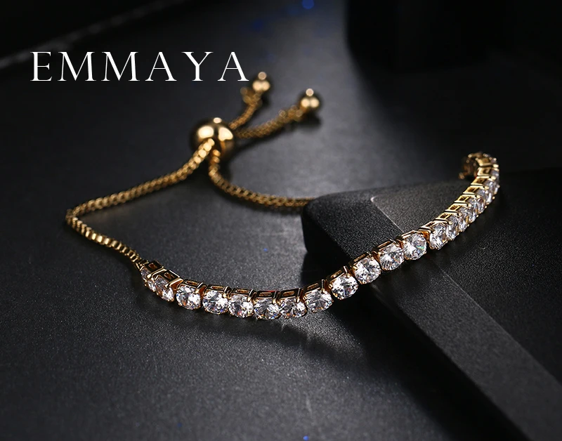 Emmaya классический Bling Кристалл бусины браслет дружбы белый циркон регулируемые браслеты для женщин из бисера дешевый браслет