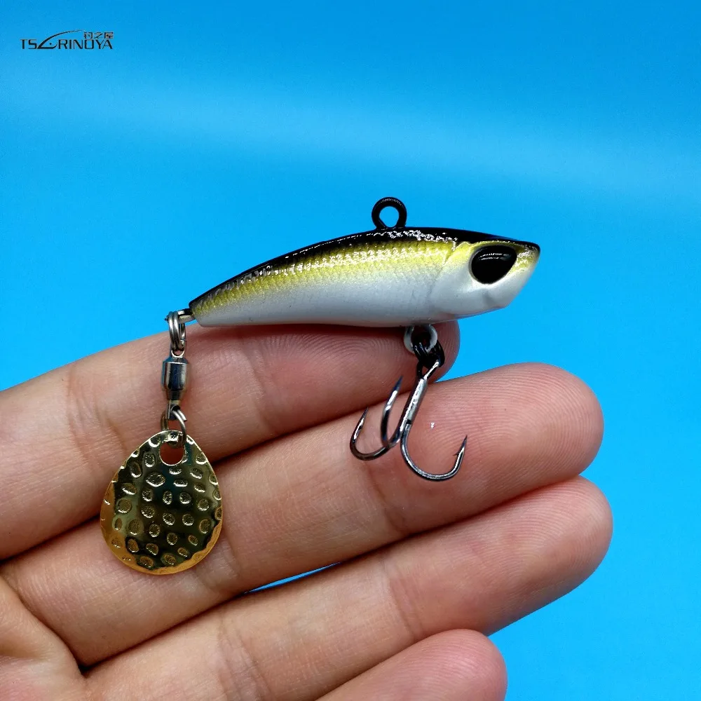 

TSURINOYA 3PCS/LOT SPIN VIB fishing lure 17g/42mm 5colors Metal Spinner Spoon Long Casting Baits hard lure