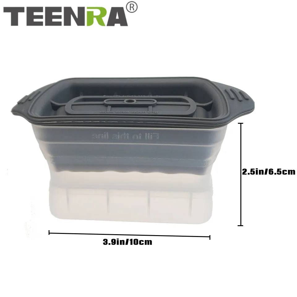 TEENRA 1 шт., форма для кубиков, силиконовая форма для кубиков льда, полипропиленовый квадратный лоток для льда, большой кубик для льда, коктейлей, виски, напитков, кухня - Цвет: Gray-Rectangle