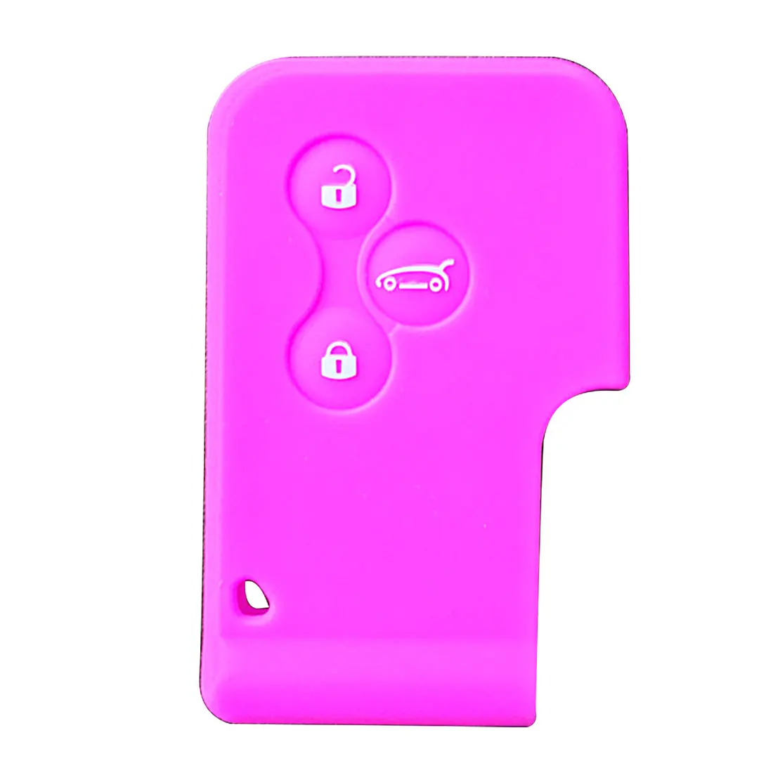 Dewtreetali 3 кнопки дистанционного силиконового резинового ключа автомобиля чехол для Renault Megane R.S. Сценический смарт-ключ с 3 кнопками - Название цвета: Purple