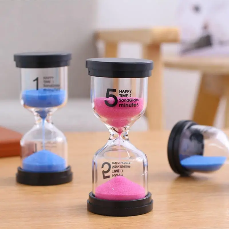 5/10/15/30 Minutes Hourglass Sand Timer Color Glass Sandglass Sand Clock Children Kids Gift Home Decoration