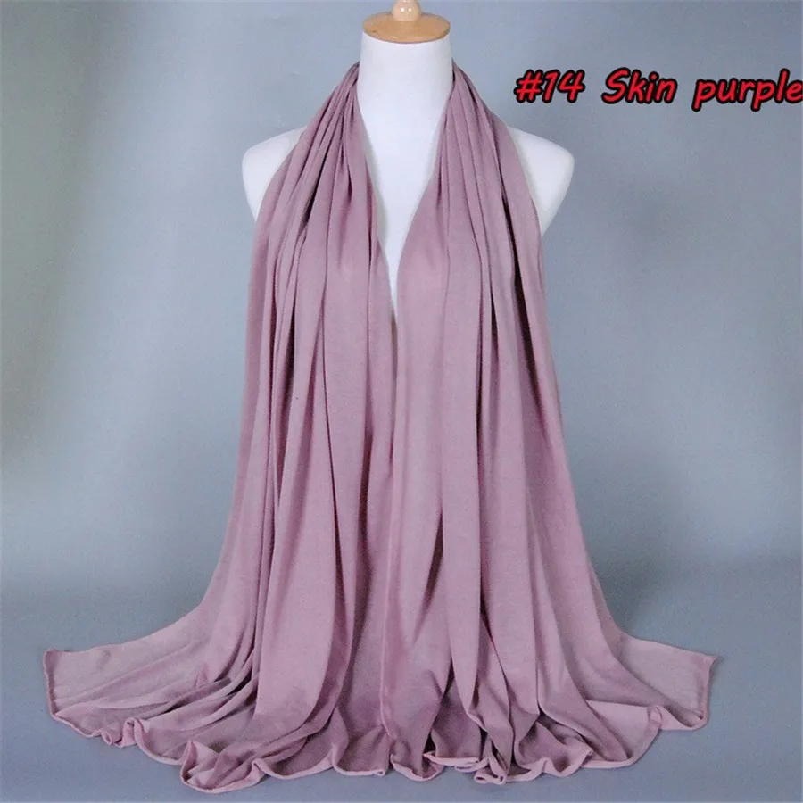 Purple Jersey Diamante elástico Bufanda Wrap chal robó Hijab Cabeza Bufanda