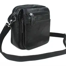 Модные мужские сумки-мессенджеры из натуральной кожи, кожаная мужская сумка через плечо, маленькая Повседневная сумка черного цвета