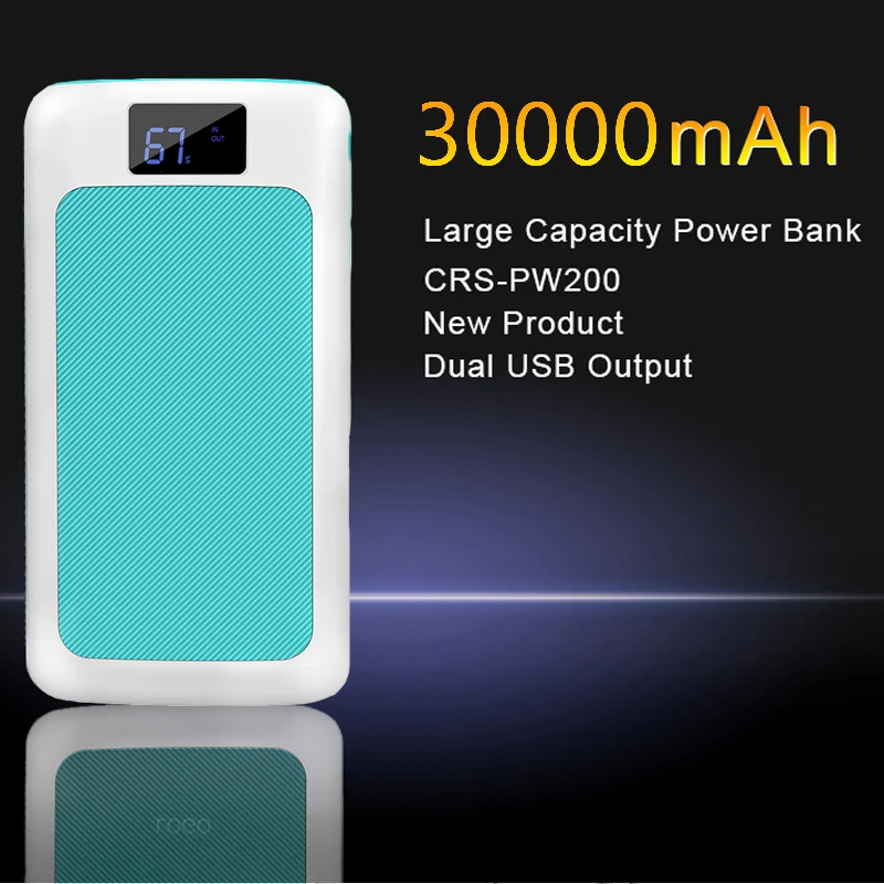 

Power Bank 30000mAh Digital Display Charging Power Bank 18650 LCD Display Mobile Power Mobile Phone Universal for iPhone7 8 X