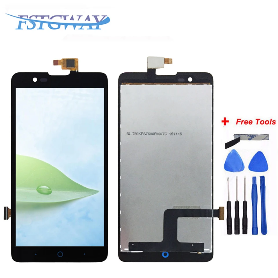 

Black 5.0 inch LCD Display + Touch Screen Digitizer Assembly Replacement For ZTE Blade HN V993W l3 plus