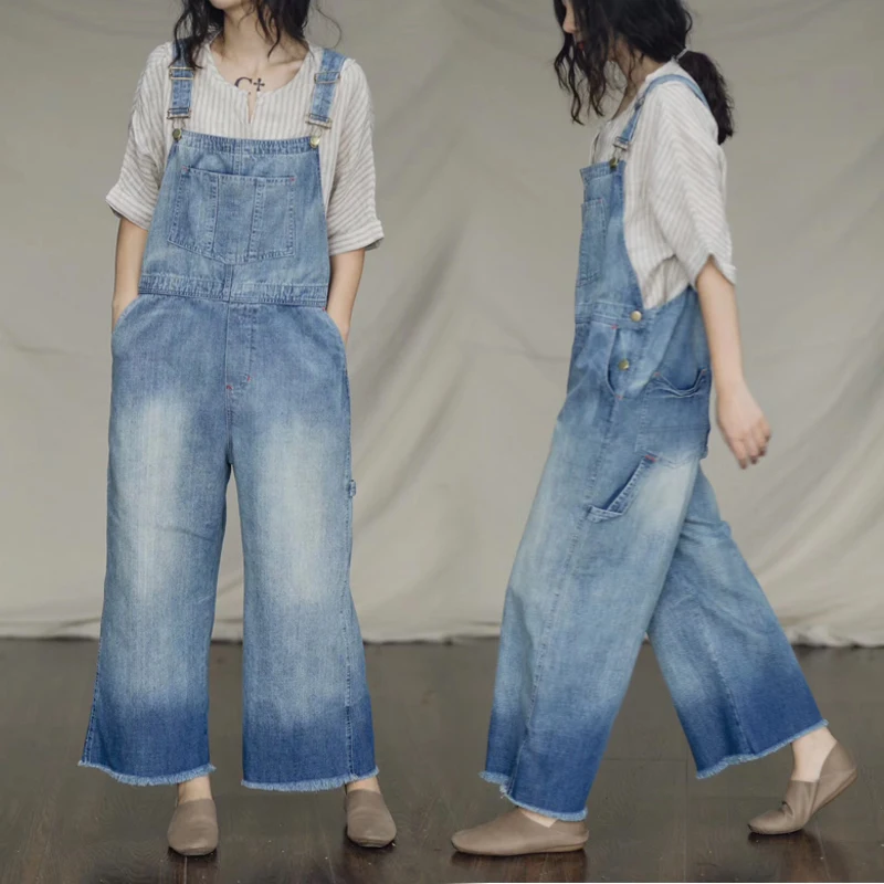 Новинка весны 2019 женские комбинезоны крутой джинсовый комбинезон женский без