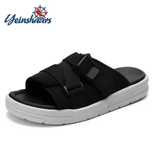 YEINSHAARS/мужские шлепанцы; летние пляжные шлепанцы; Мужская обувь; мужские сандалии; повседневная мужская обувь; плотные Нескользящие Вьетнамки с открытым носком