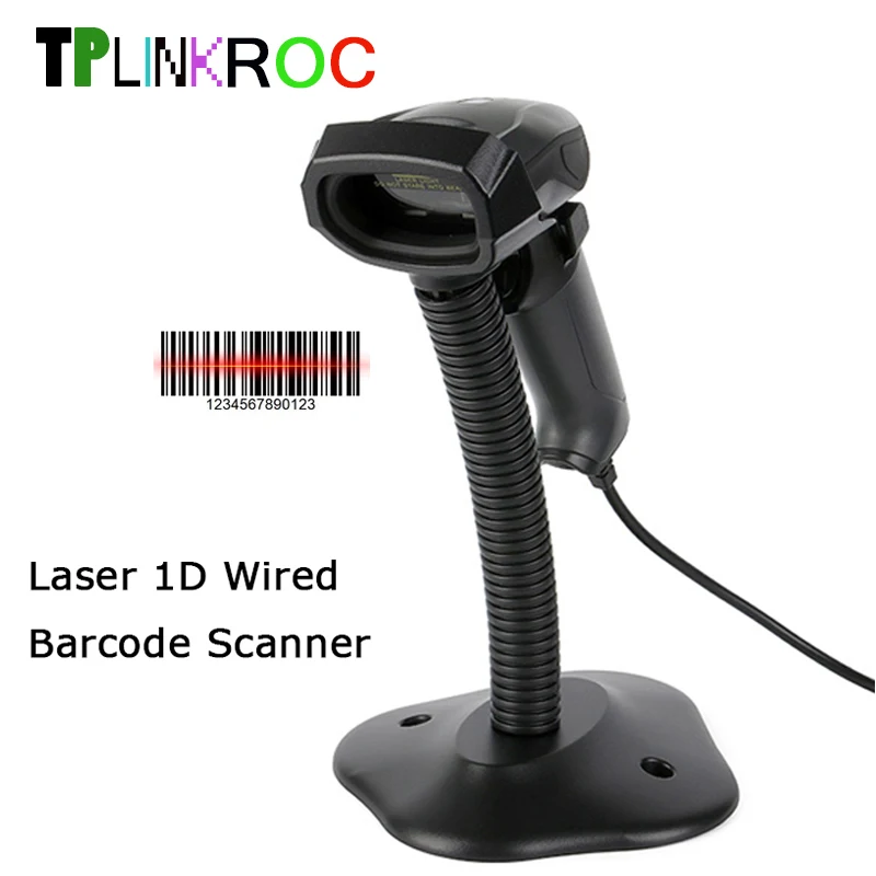 

TS2115 Handheld Wired Barcode Scanner Laser 1D Bar-code Scanning Reader for Supermarket Library Express Company Retail Store