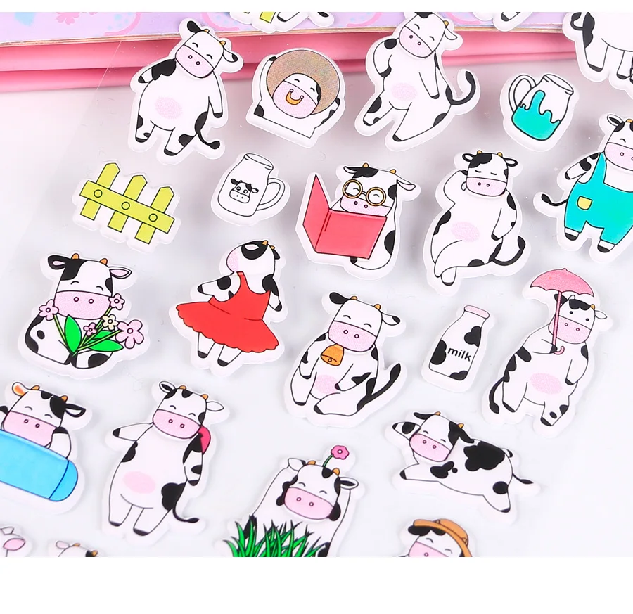Adesivos de Papelaria Conjunto Lote Vacas Diário Planejador Decorativo Móvel Adesivos Scrapbooking Faça Você Mesmo Artesanato 20 - 1 15 High Quality Material escolar e de escritório