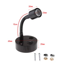 12 В DC свет для чтения 1 Вт 100LM RV лодка светодиодный светильник для чтения Портативный Гибкий Gooseneck Интерьер свет алюминий для спальни отеля