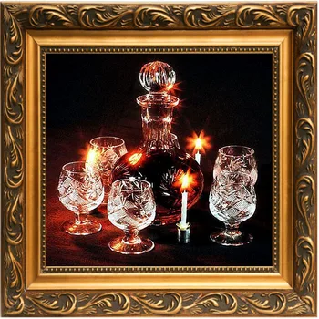 

Diamond Embroidery Diy Diamond Painting Cross Stitch Kits Diamond Mosaic Wineglass candles Full Square Diamond Embroidery ES006