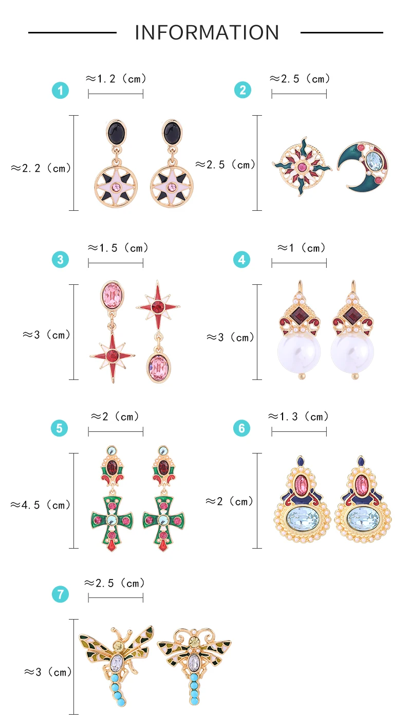 KISS ME New Collection Earrings 2018 Popular Enamel Crystal Star Moon Insect Drop Earrings for Women Fashion Jewelry - Image 2