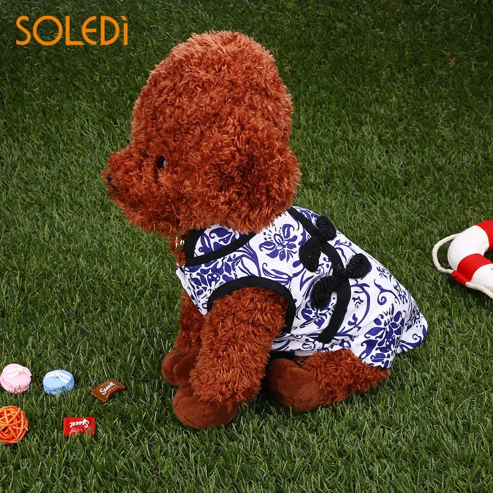

Pet Puppy Dog Chi-Pao Clothes Coat Clothing Outfit Chinese Dress Supply