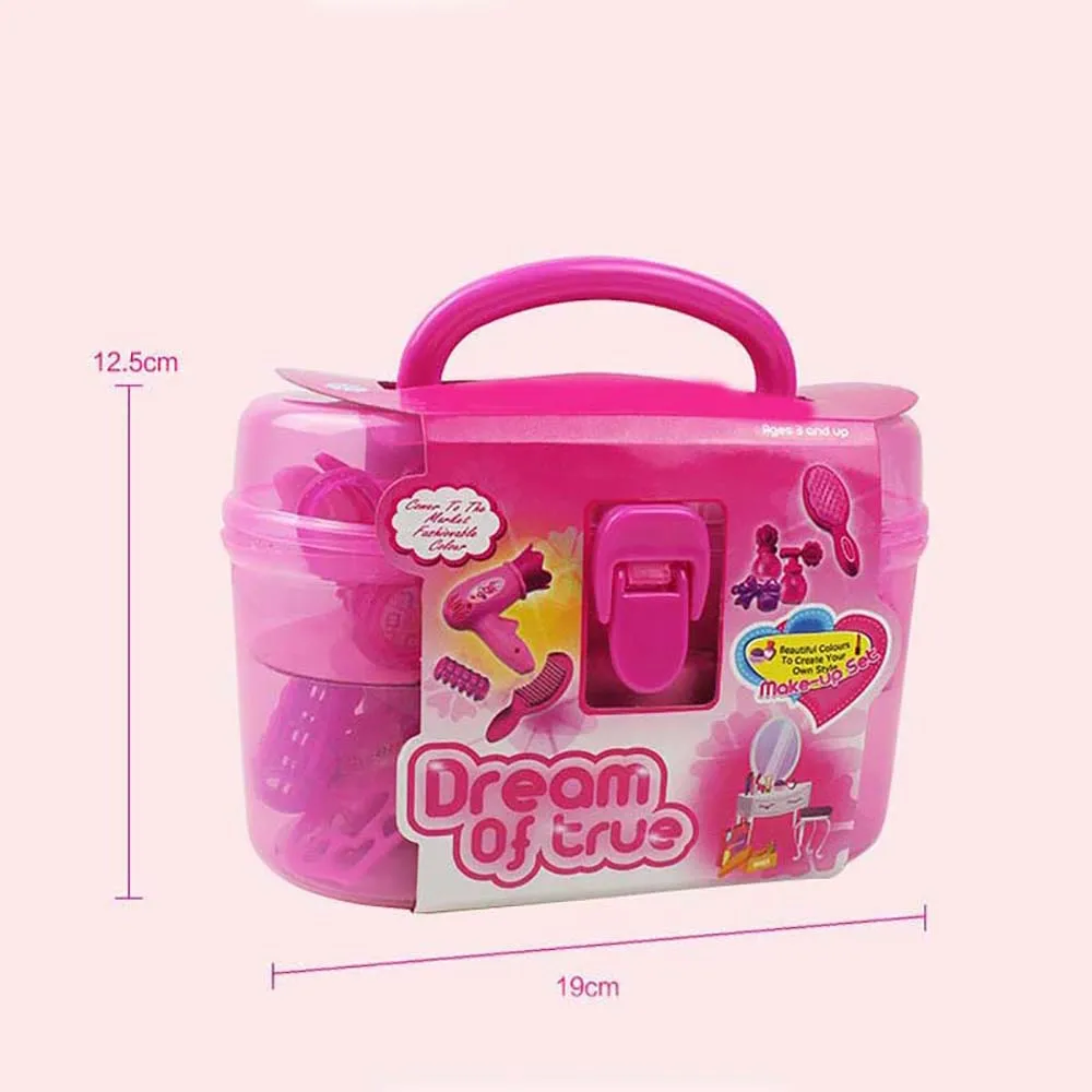 Pretend Toys Set Girl Simulation Toy Children Makeup Hairdressing Children's Toys Portable Suitcase Education Playing