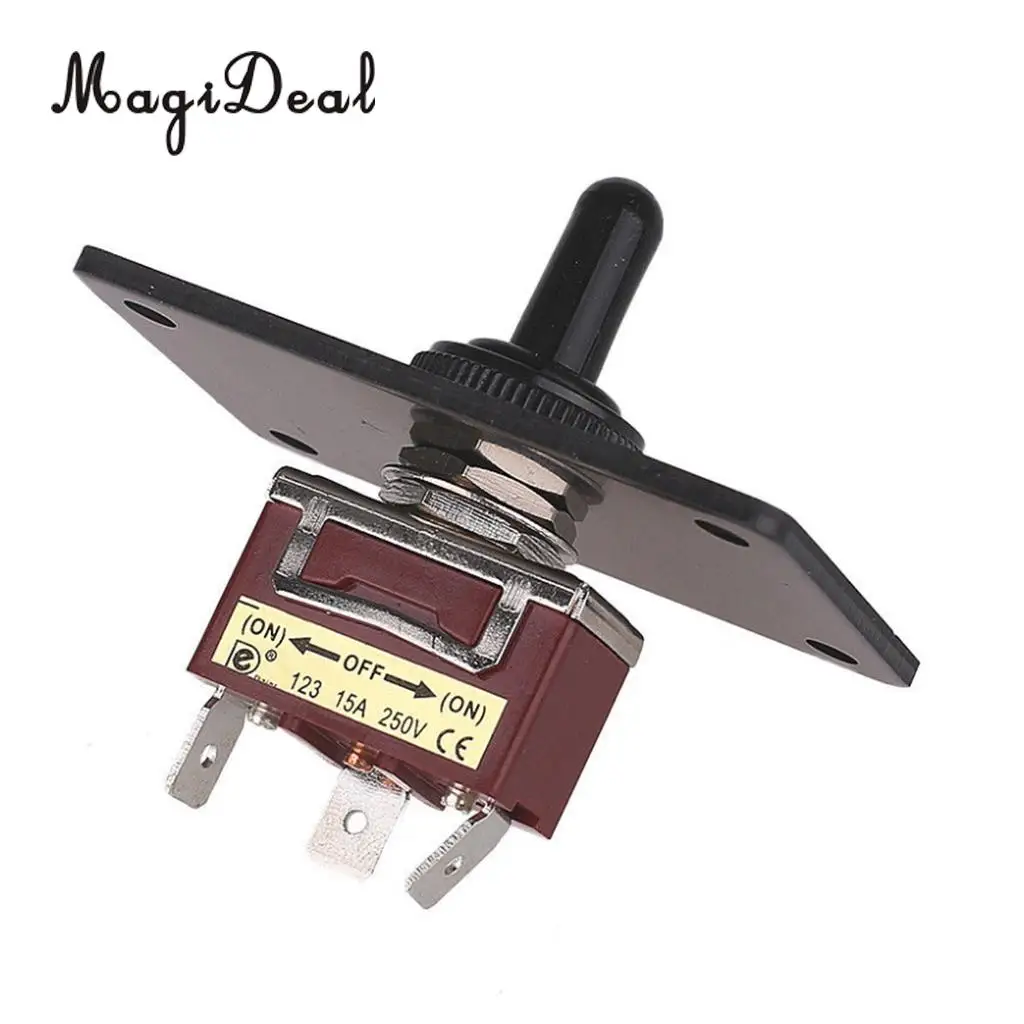 MagiDeal Boat Marine 3 Pin Up Down On/Off/On Momentary Toggle Switch Panel 12V 15A for Kayak Canoe Boating Dinghy Yacht Access