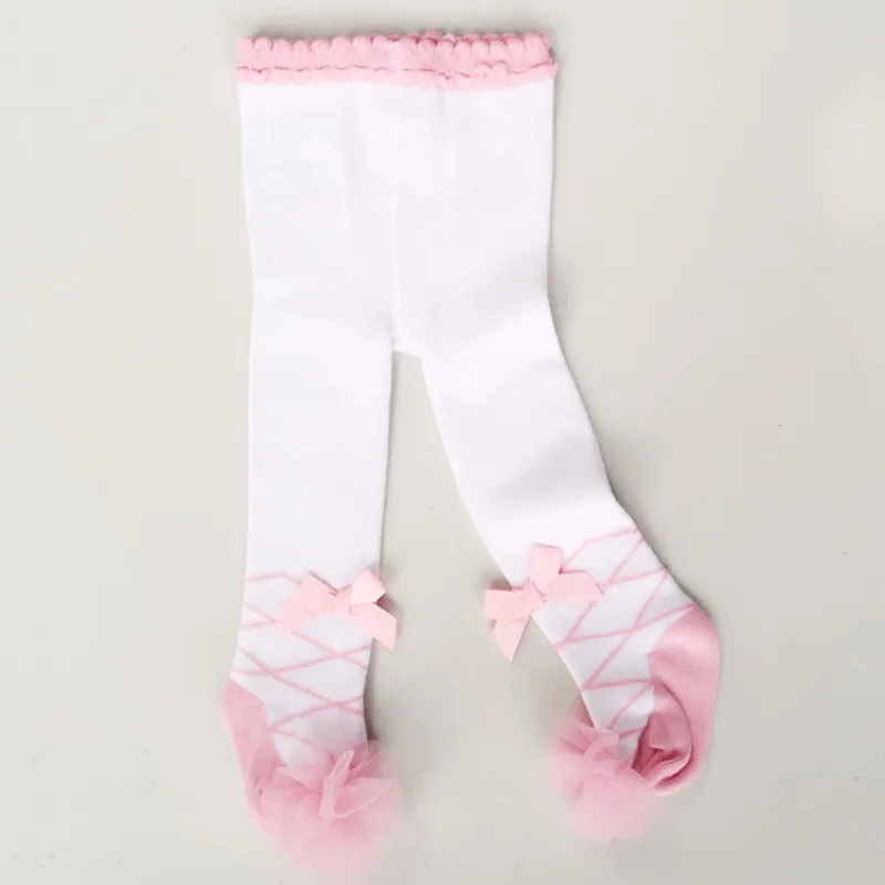 Infant Princess Toddler Girls Ballet Dance Tights Lace Stocking Cotton Pantyhose