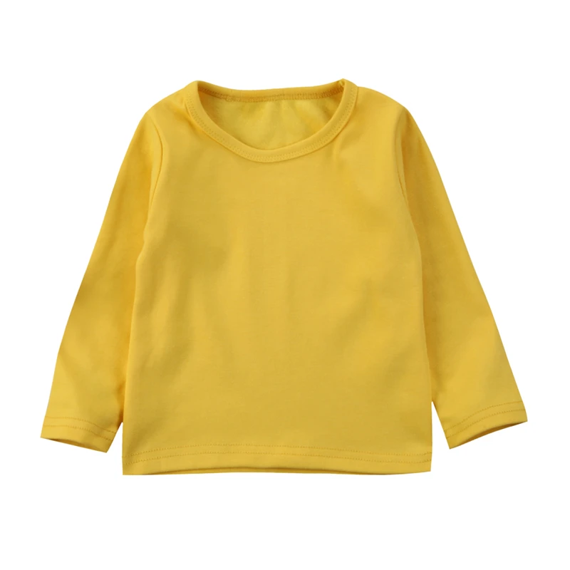 Блузки для маленьких девочек, 6 цветов, хлопковая смесь с длинными рукавами, Детская школьная рубашка, детские блузки для подростков, топы