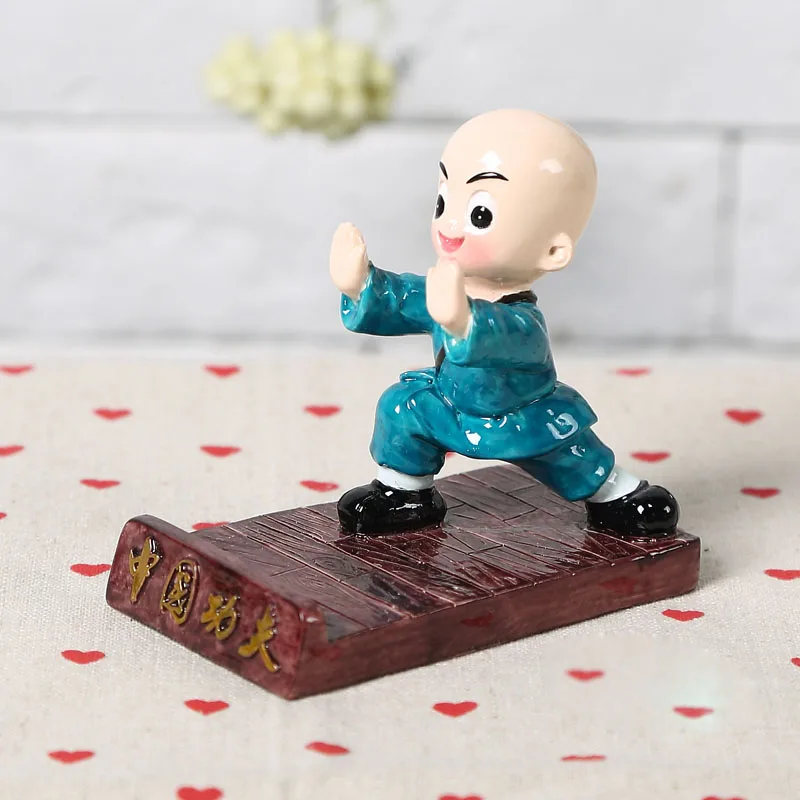  Resin Moblie Phone Holder Universal 3D Desktop Stand Bracket Kung Fu Monk For iPhone 8 Xs 11 Pro Sa