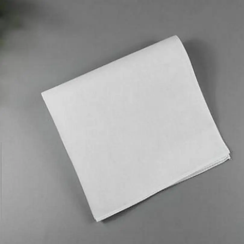 

5PCS Pure White Hankerchiefs 100% Cotton Handkerchiefs Women Men 28cm*28cm Pocket Square Wedding Plain DIY Print Draw Hankies