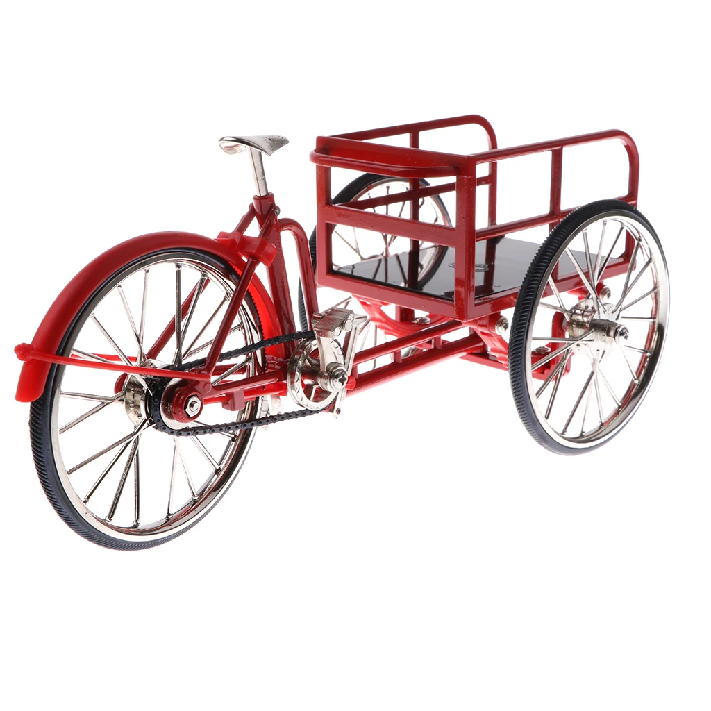 1:10 Scale Alloy Diecast Racing Tricycle Bike Model Vehicle Bicycle Cycling Toy Showcase Display Playset
