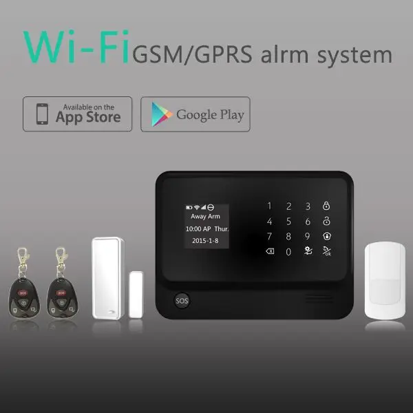 Система видеонаблюдения SmartYIBA охранная сигнализация с Wi Fi GSM GPRS датчиком дыма и
