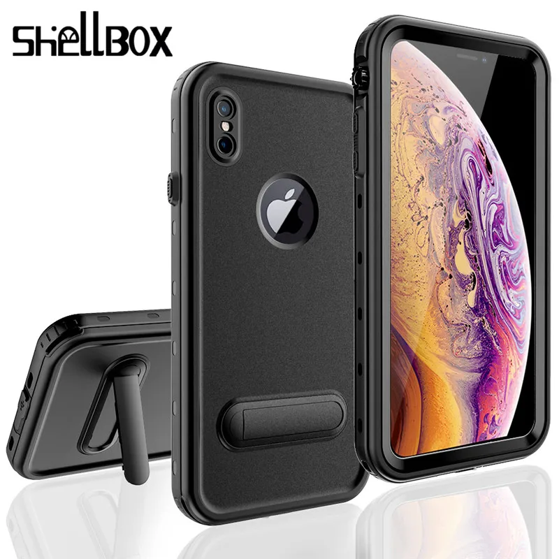 

SHELLBOX Waterproof Phone Case For iPhone XR XS MAX Cover TPU with PC Underwater Case For iPhone XR XS Max Water Proof Cover