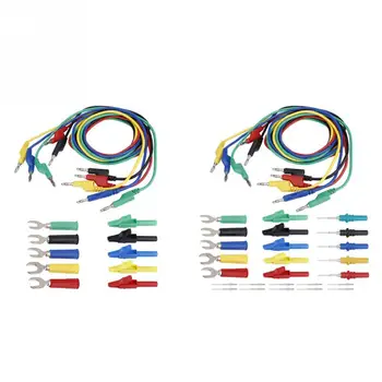 

4mm Banana to Banana Plug Test Lead Kit for Multimeter Clip With U-type Probe tools