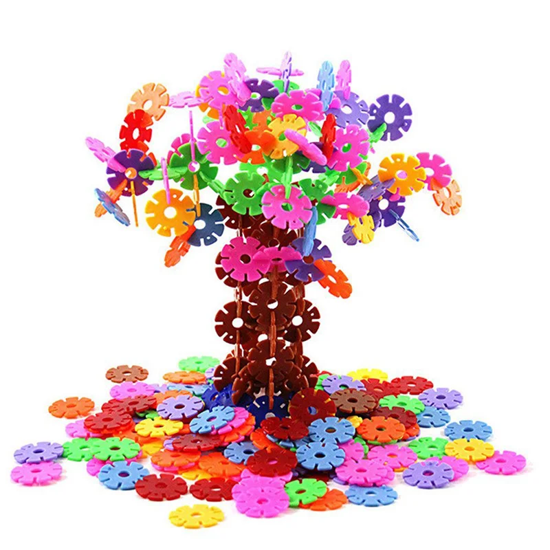 

1200Pcs Snowflake Building Blocks DIY 3D Construction Model Letters Numbers Educational Toys For Children Assemble Bricks Blocks